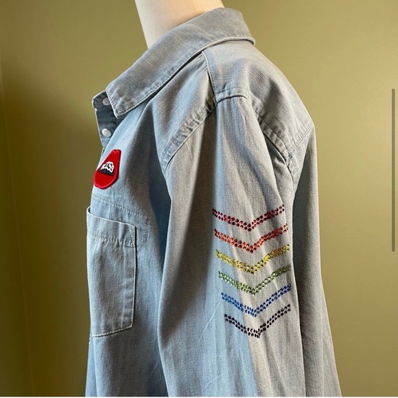 Lauren Moshi Jean button up - Picture 4 of 6